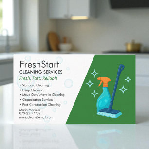 Carte De Visite Entreprise de nettoyage durable
