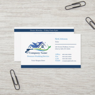 Carte De Visite Entreprise de Nettoyage Haute Pression Sur Mesure