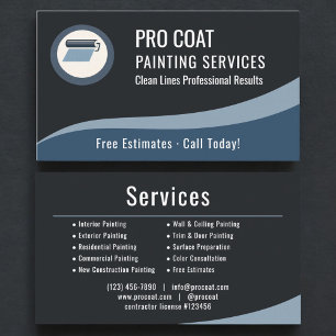 Carte De Visite Entreprise de peinture professionnelle