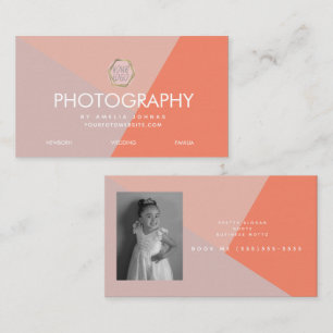 Carte De Visite Entreprise de photographie Blush à trois tons Colo