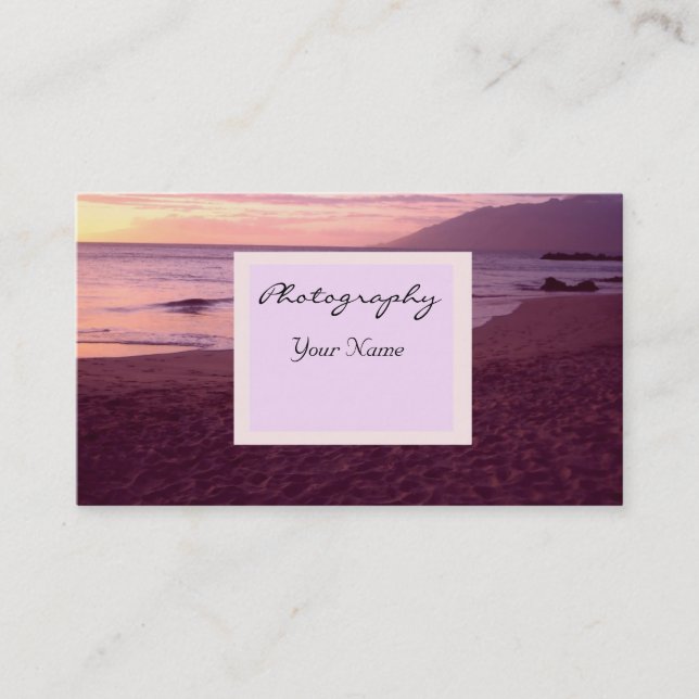 Carte De Visite Entreprise de photographie de coucher de soleil (Devant)