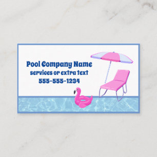 Carte De Visite Entreprise de Piscines Eau et Flotteur