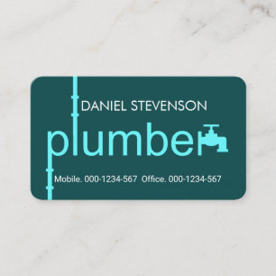 Carte De Visite Entreprise de plomberie Creative Plumber Pipeline