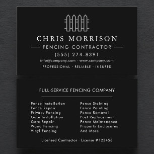 Carte De Visite Entreprise de service de clôture