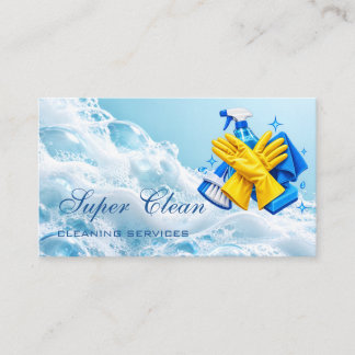 Carte De Visite Entreprise de services de nettoyage de maison de m