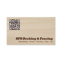 Entreprise de terrasses et clôtures QR Vcard