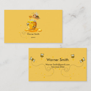 Carte De Visite Entreprise élégante d'abeille à miel