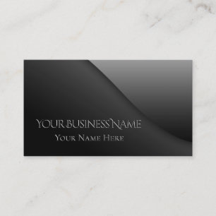 Carte De Visite Entreprise moderne élégante Noir Embossé