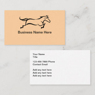 Carte De Visite Entreprise ou services de thème équestre