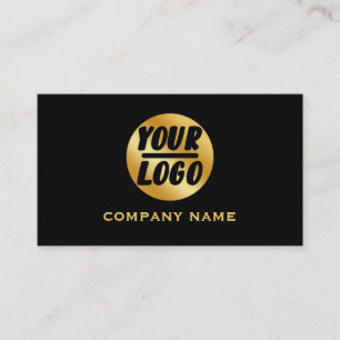 Carte De Visite Entreprise personnalisée Logo professionnel noir