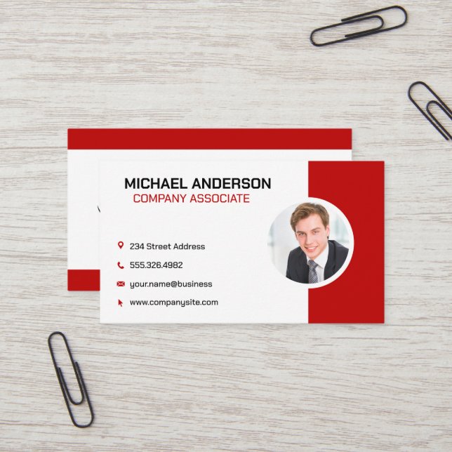 Carte De Visite Entreprise | Professionnel professionnel (Devant/Arrière en situation)
