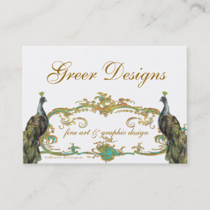 Carte De Visite Entreprise/Profil/Enregistrer la date Peacock et G