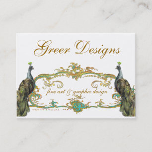 Carte De Visite Entreprise/Profil/Enregistrer la date Peacock et G