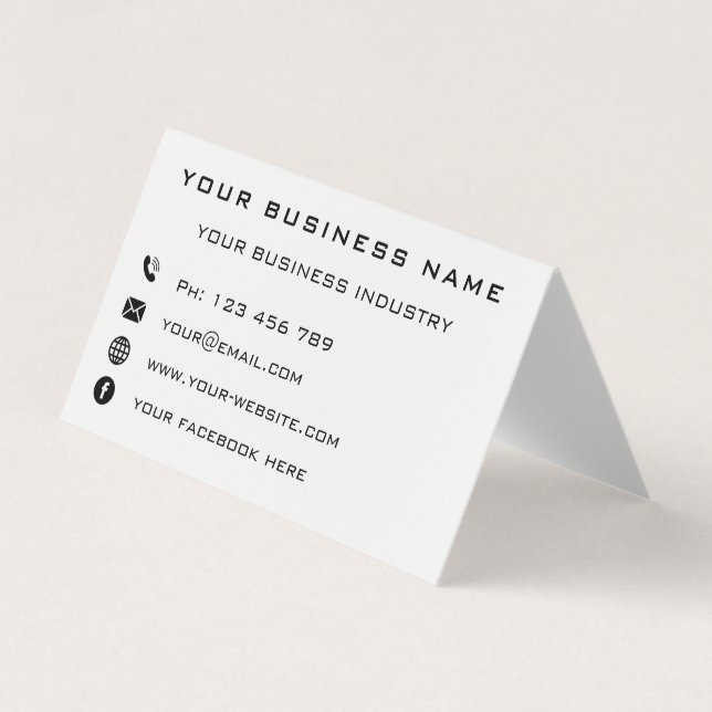 Carte De Visite Entreprise Promotionnelle Personnalisée - Moderne (Devant)