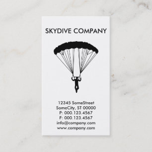 Carte De Visite entreprise skydive personnalisée