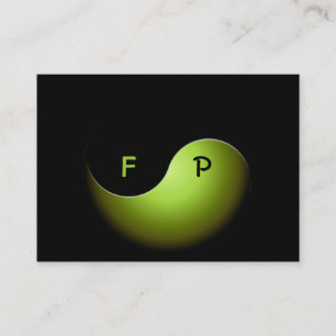 Carte De Visite entreprise yin yang - citron