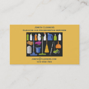 Carte De Visite Entreprises de ménage ou de nettoyage à distance