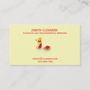 Carte De Visite Entreprises de ménage ou de nettoyage indépendant