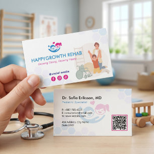 Carte De Visite Entreprises de réadaptation pédiatrique   Médicale