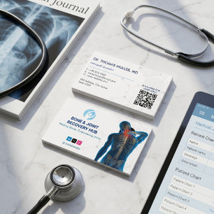 Carte De Visite Entreprises de récupération orthopédique   Code-ba