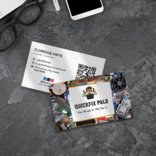 Carte De Visite Entreprises de réparation informatique   Blancs