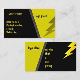 Carte De Visite entreprises d'ingénierie électrique