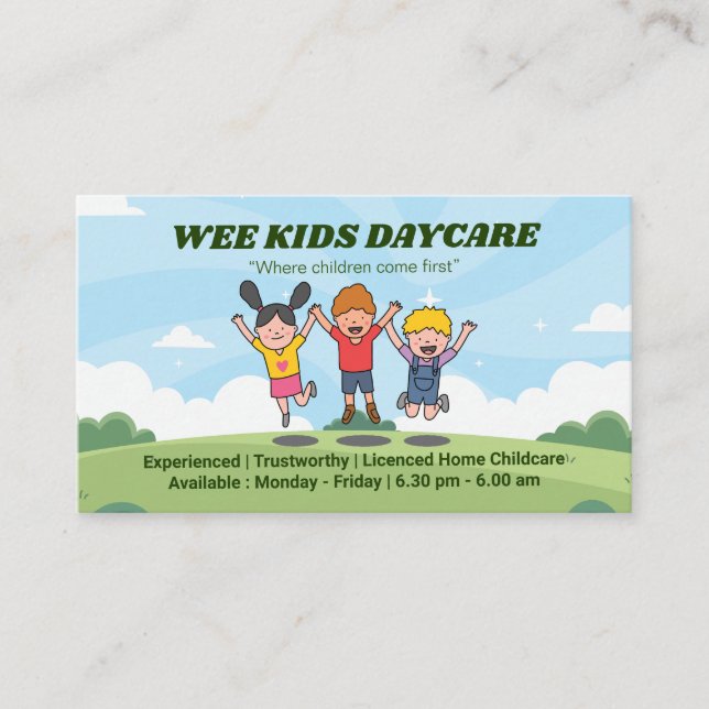 Carte De Visite Entreprises professionnelles | Joyeux enfants (Devant)
