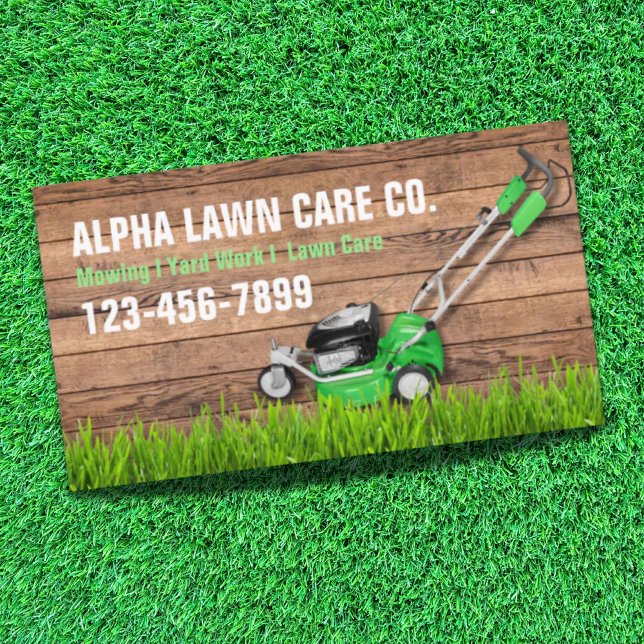 Carte De Visite Entretien de la pelouse de triage Paysage Aménagem (Yard Lawn Care Landscape Landscaping Grass Mowing Business Card)
