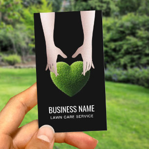 Carte De Visite Entretien de la pelouse et Landscaping Mains tenan