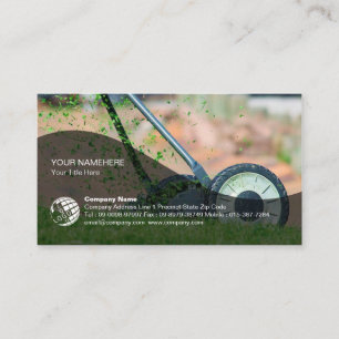 Carte De Visite Entretien de la pelouse Grass Mowing Gardener Pays