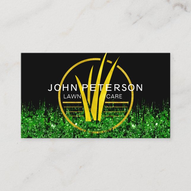 Carte De Visite Entretien de la pelouse Jardinage Paysage Logo d'h (Devant)