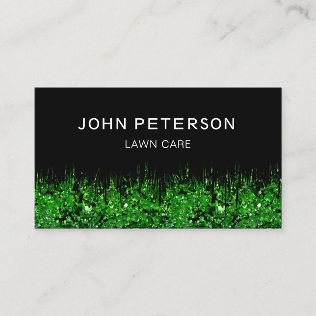 Carte De Visite Entretien de la pelouse Jardinage Paysage Vert Her (Devant)