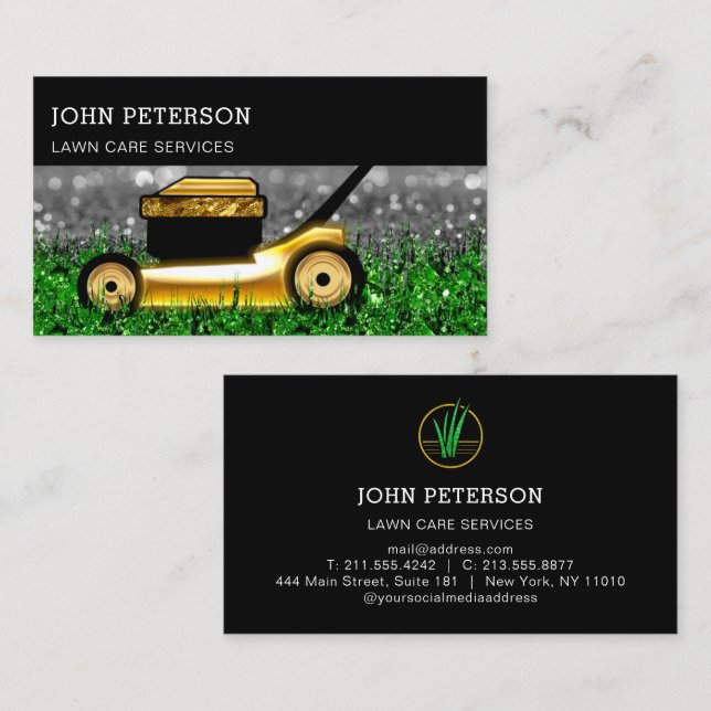 Carte De Visite Entretien de la pelouse Jardinage Service de coupe (Devant / Derrière)