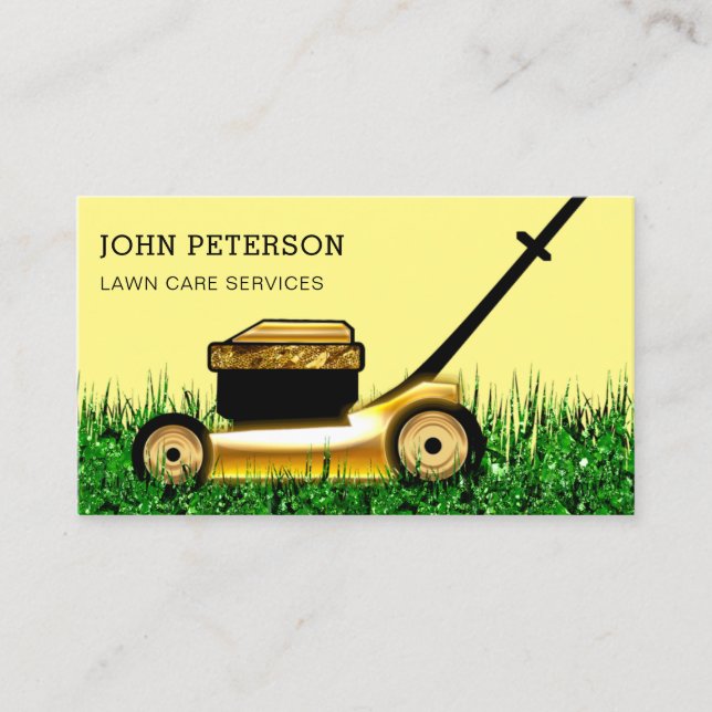 Carte De Visite Entretien de la pelouse Jardinage Services de coup (Devant)