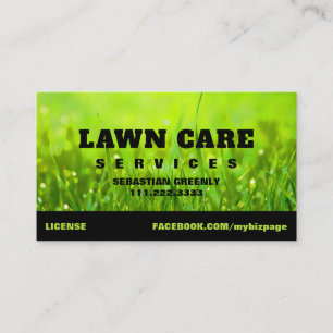 Carte De Visite *~* Entretien de la pelouse Landscapping Green Gra