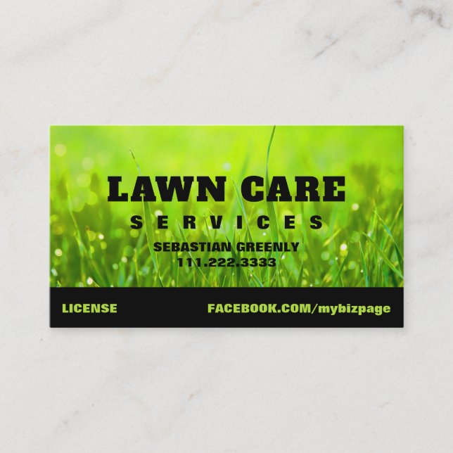 Carte De Visite *~* Entretien de la pelouse Landscapping Green Gra (Devant)