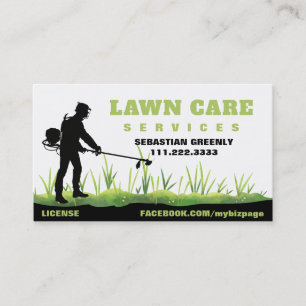 Carte De Visite *~* Entretien de la pelouse mauvaises herbes Whack