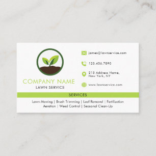 Carte De Visite Entretien de pelouse aménagement paysager Services