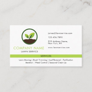 Carte De Visite Entretien de pelouse aménagement paysager Services