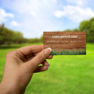 Carte De Visite Entretien de pelouse moderne herbe verte
