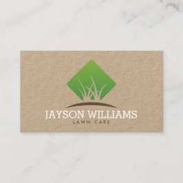 Carte De Visite Entretien de pelouse moderne / Landscaping Logo en
