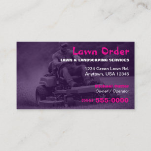 Carte De Visite Entretien de pelouse professionnel et services de 