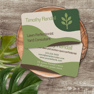 Carte De Visite Entretien de pelouse Service de jardin Style minim