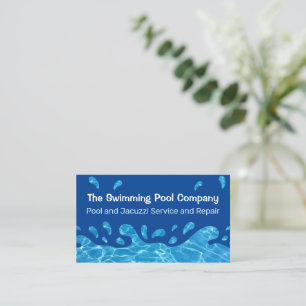Carte De Visite Entretien de piscine à eau éclaboussante ou plombi