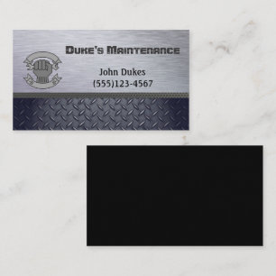 Carte De Visite Entretien des manutentionnaires en tôles de diaman