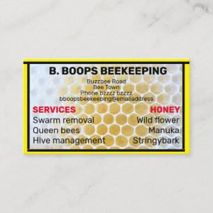 Carte De Visite ENTRETIEN DU CADRE HONEYCOMB PERSONNALISÉ Taille 