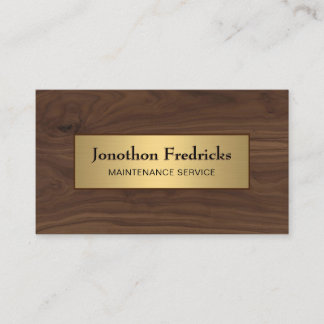 Carte De Visite Entretien Réparation Bois Gold Professionnel