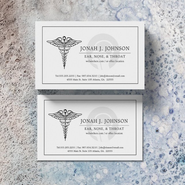 Carte De Visite ENVOI | Symbole MINI Faded ENT (Créateur téléchargé)