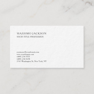 Carte De Visite Épais Luxueux Classique Simple Professionnel