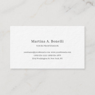 Carte De Visite Épais Premium Unique Élégant Plain Simple Spécial